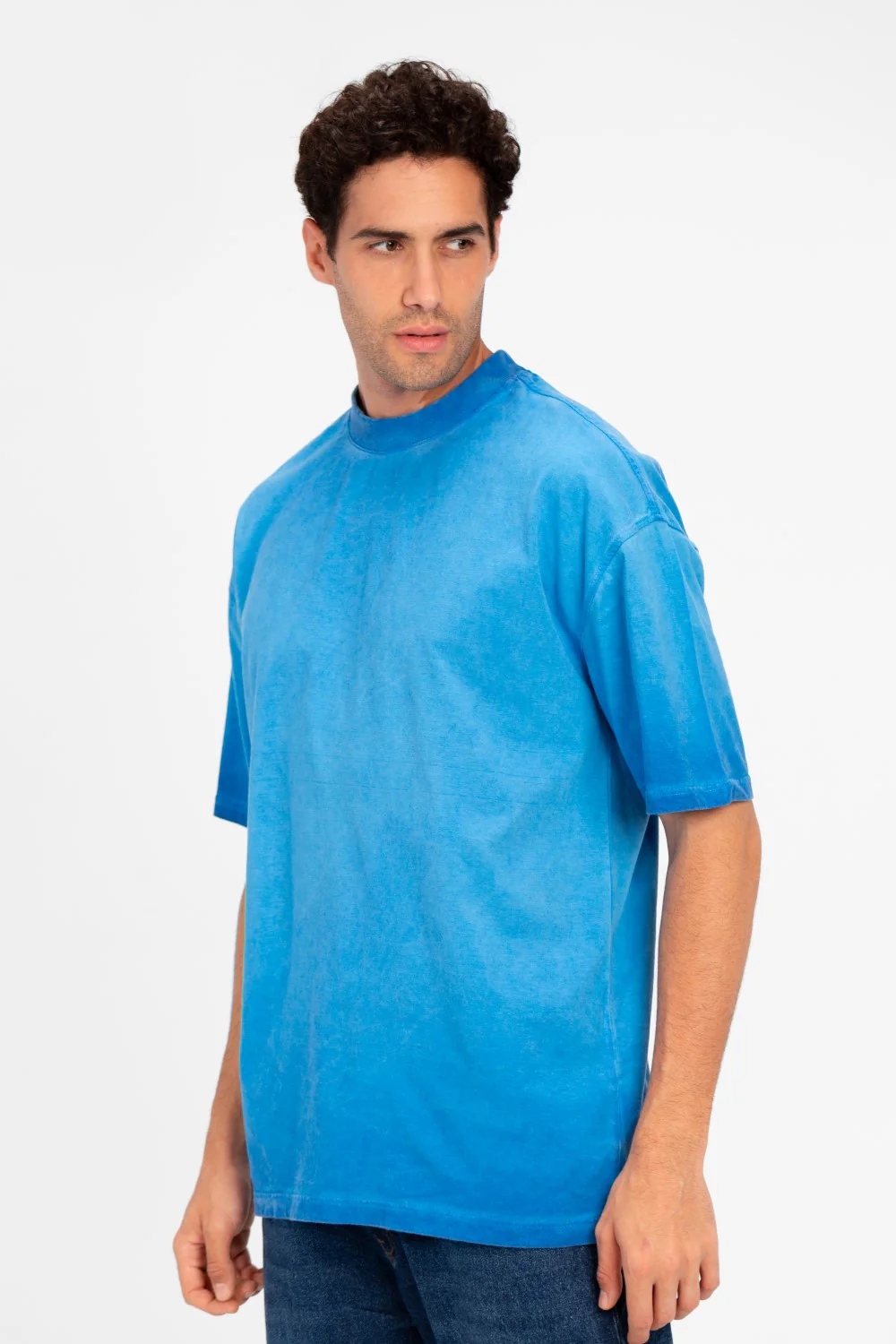 Men's Round Basic Oversized Half Sleeve T-Shirt - Image 7