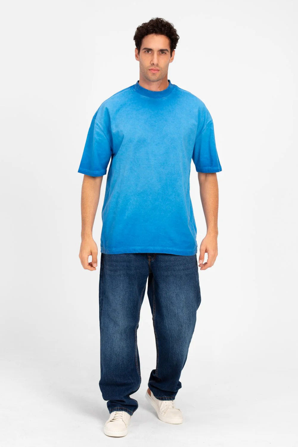 Men's Round Basic Oversized Half Sleeve T-Shirt - Image 8