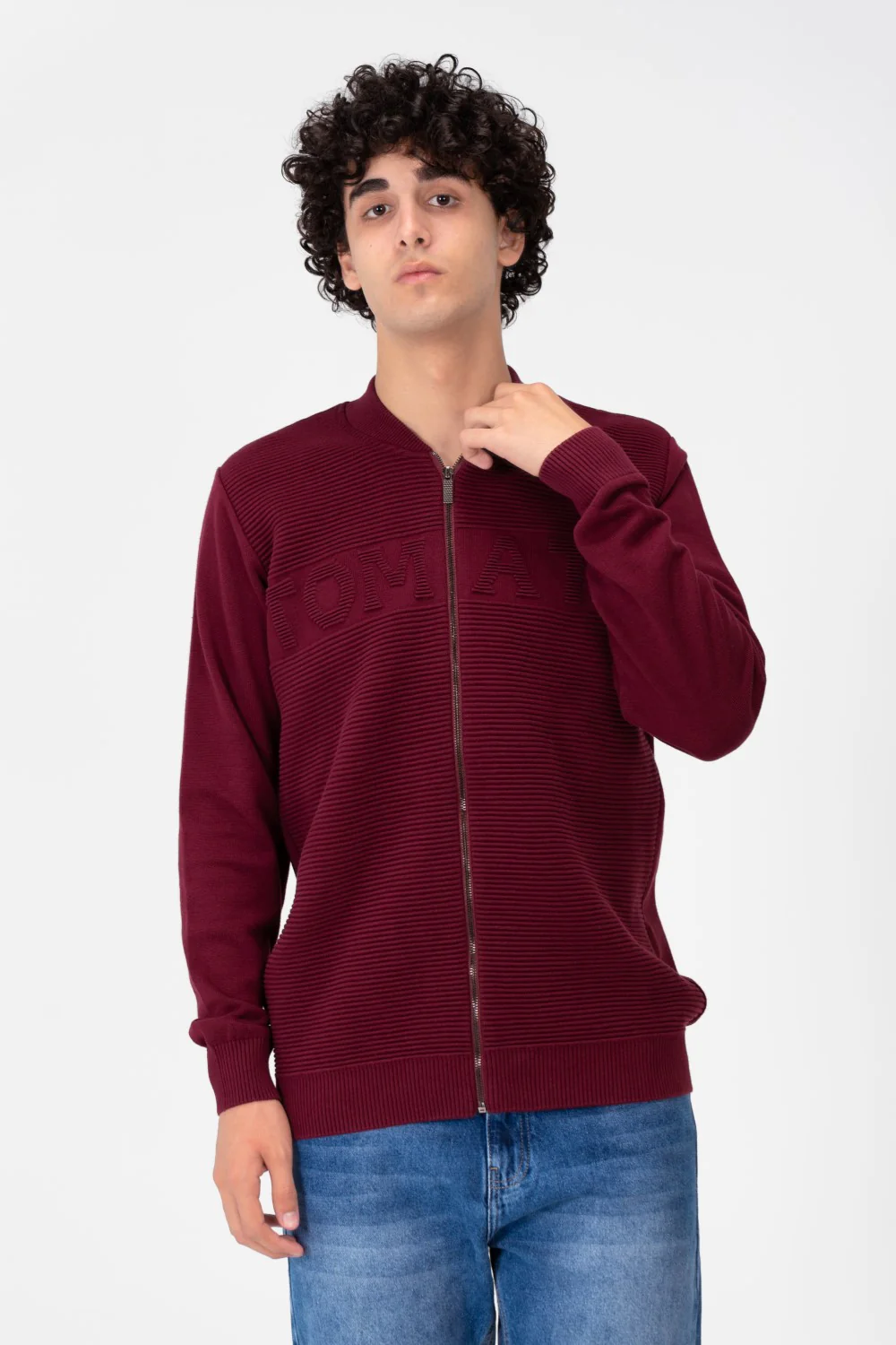 Men's Round Neck Cotton Knit Zippers Pullover - Image 13