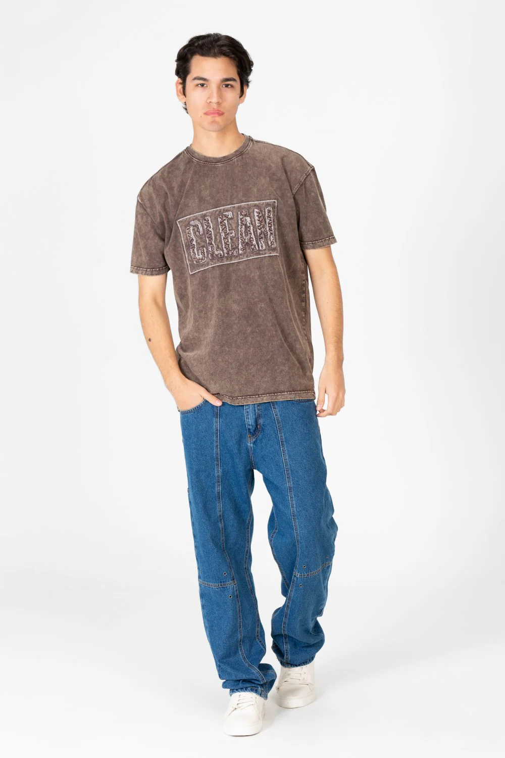 Men's Round Neck Half Sleeve Washed T-Shirt - Image 4