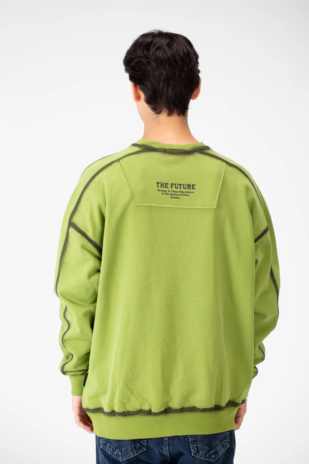 Men's Round Neck Oversize Sweatshirt In Modern Cut - Image 10