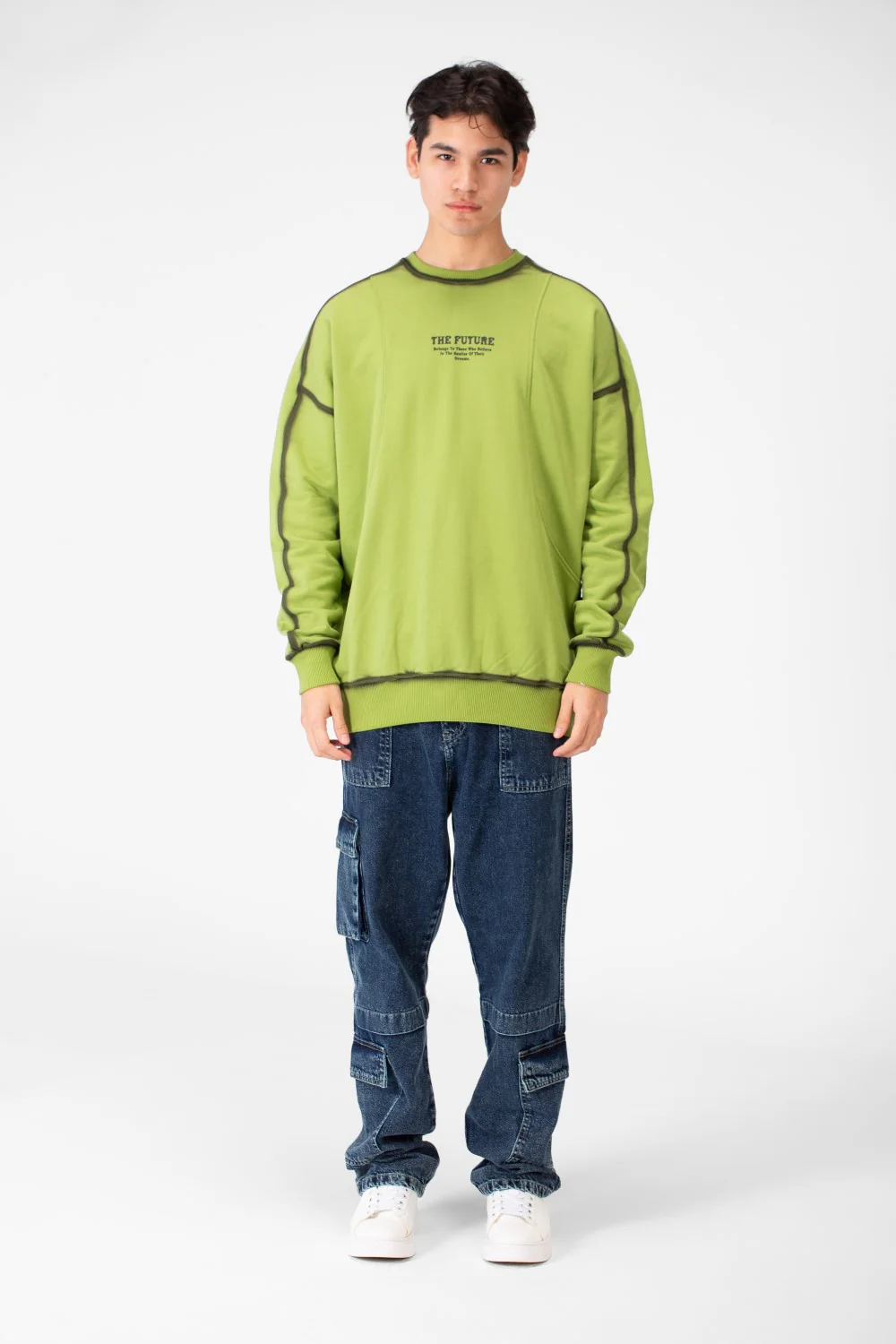 Men's Round Neck Oversize Sweatshirt In Modern Cut - Image 12