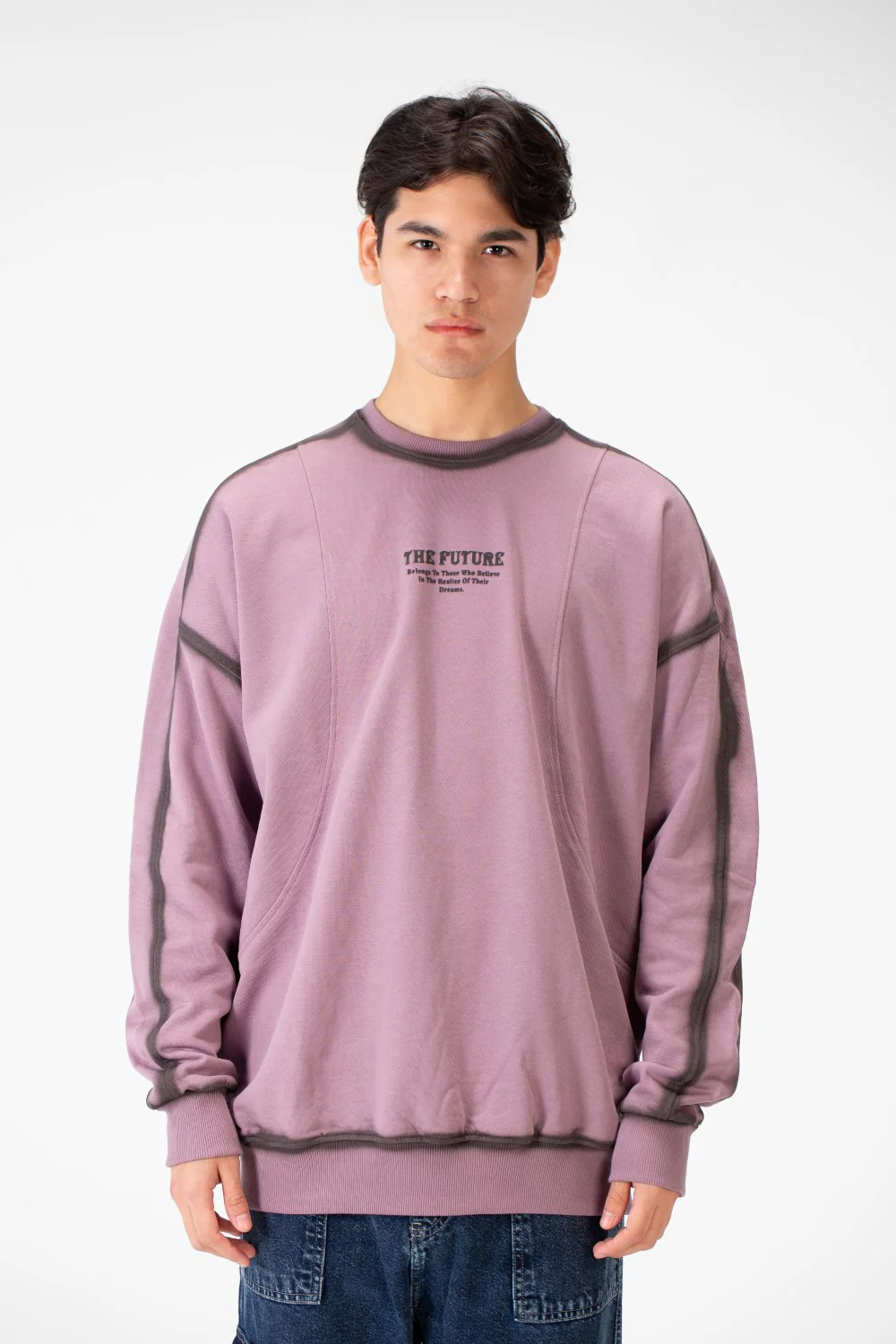 Men's Round Neck Oversize Sweatshirt In Modern Cut - Image 5