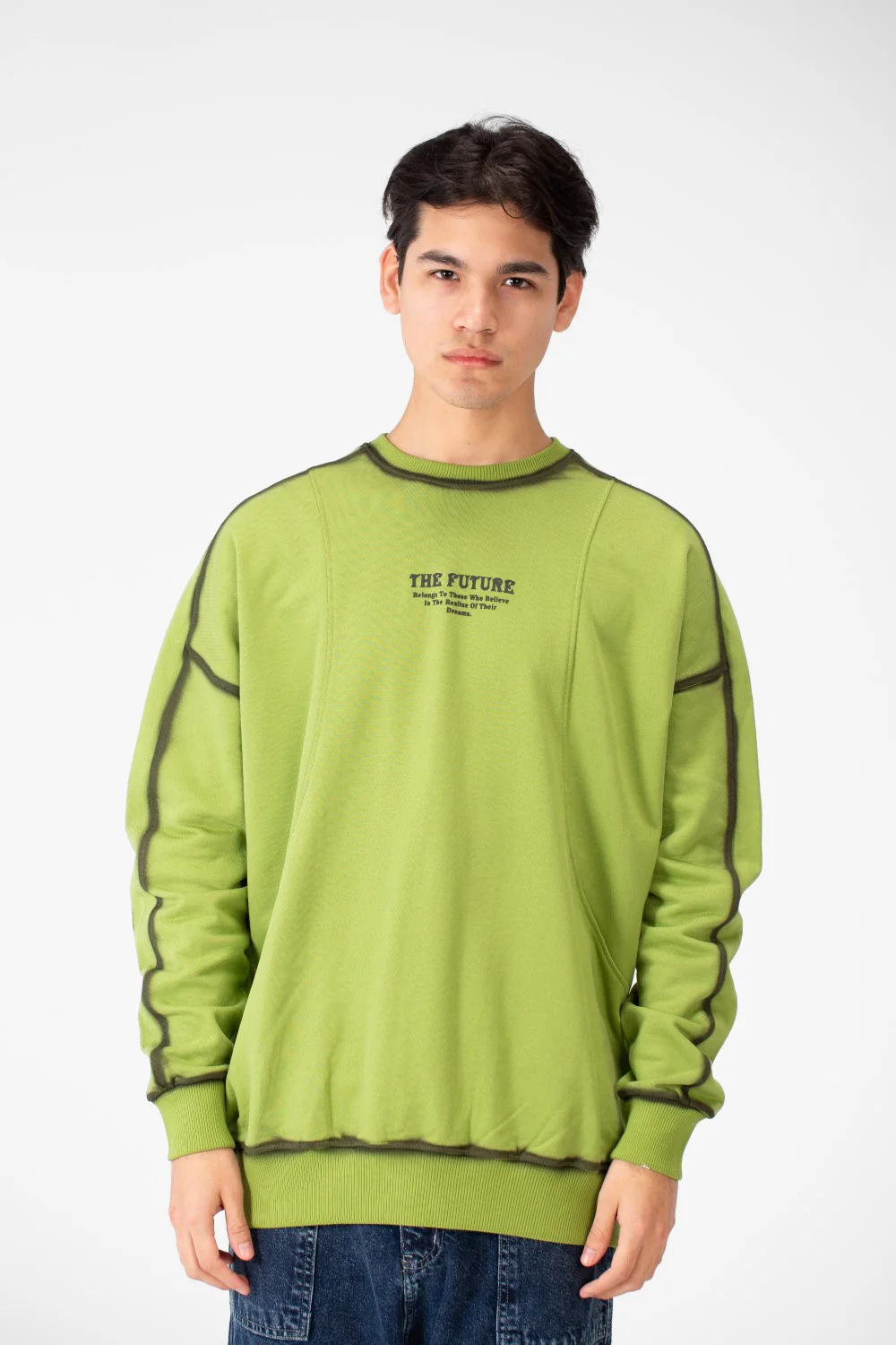 Men's Round Neck Oversize Sweatshirt In Modern Cut - Image 9