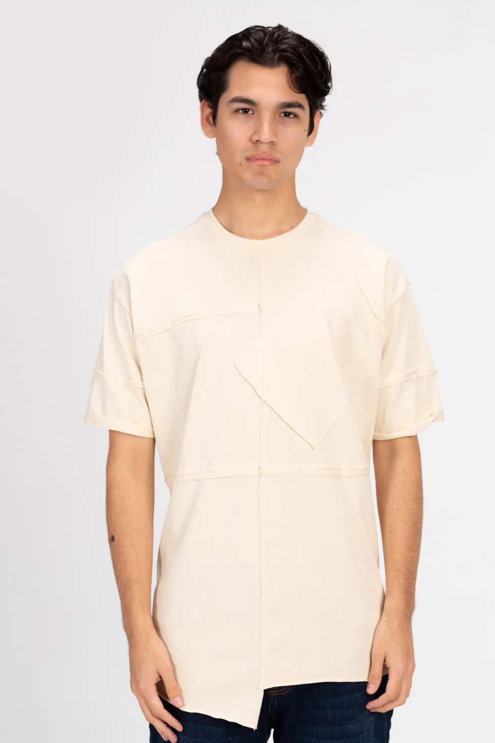 Men's Round Neck Oversized T-shirt In Modern Cut
