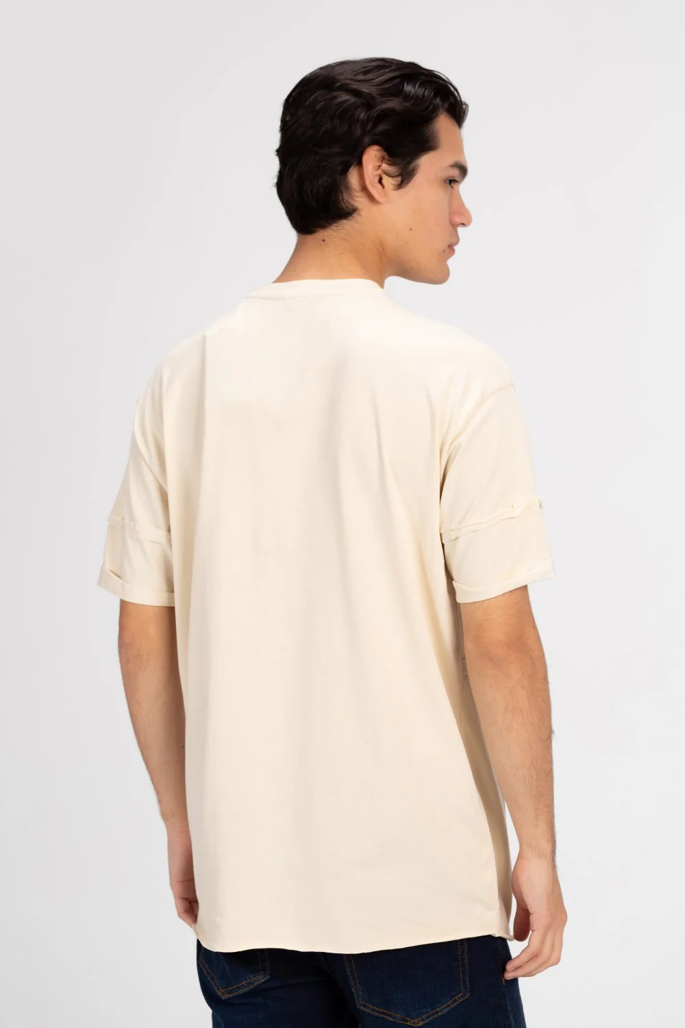Men's Round Neck Oversized T-shirt In Modern Cut - Image 2