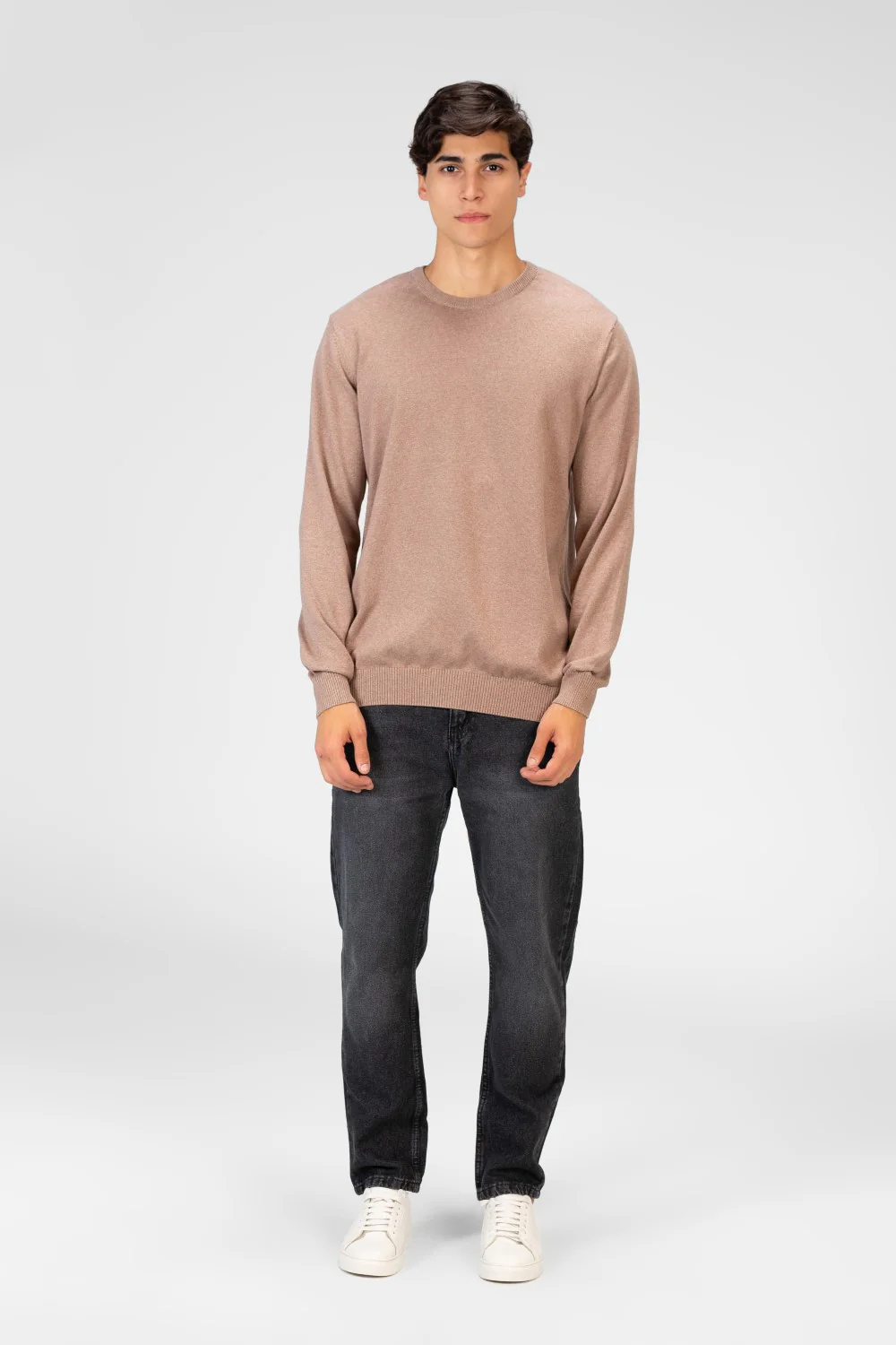 Men's Round Neck Plain Pullover With Long Sleeves - Image 4