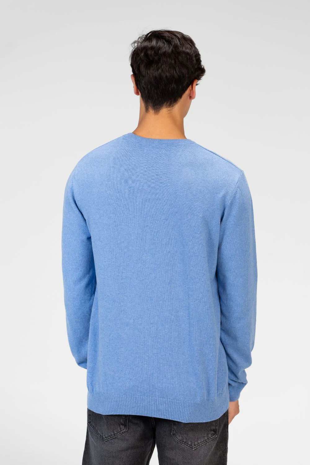 Men's Round Neck Plain Pullover With Long Sleeves - Image 6