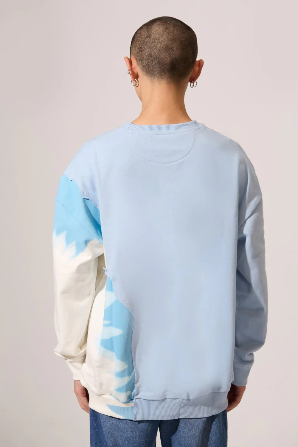 Men's Round Neck Sweatshirt Modern Design Long Sleeve Melton Oversize - Image 10