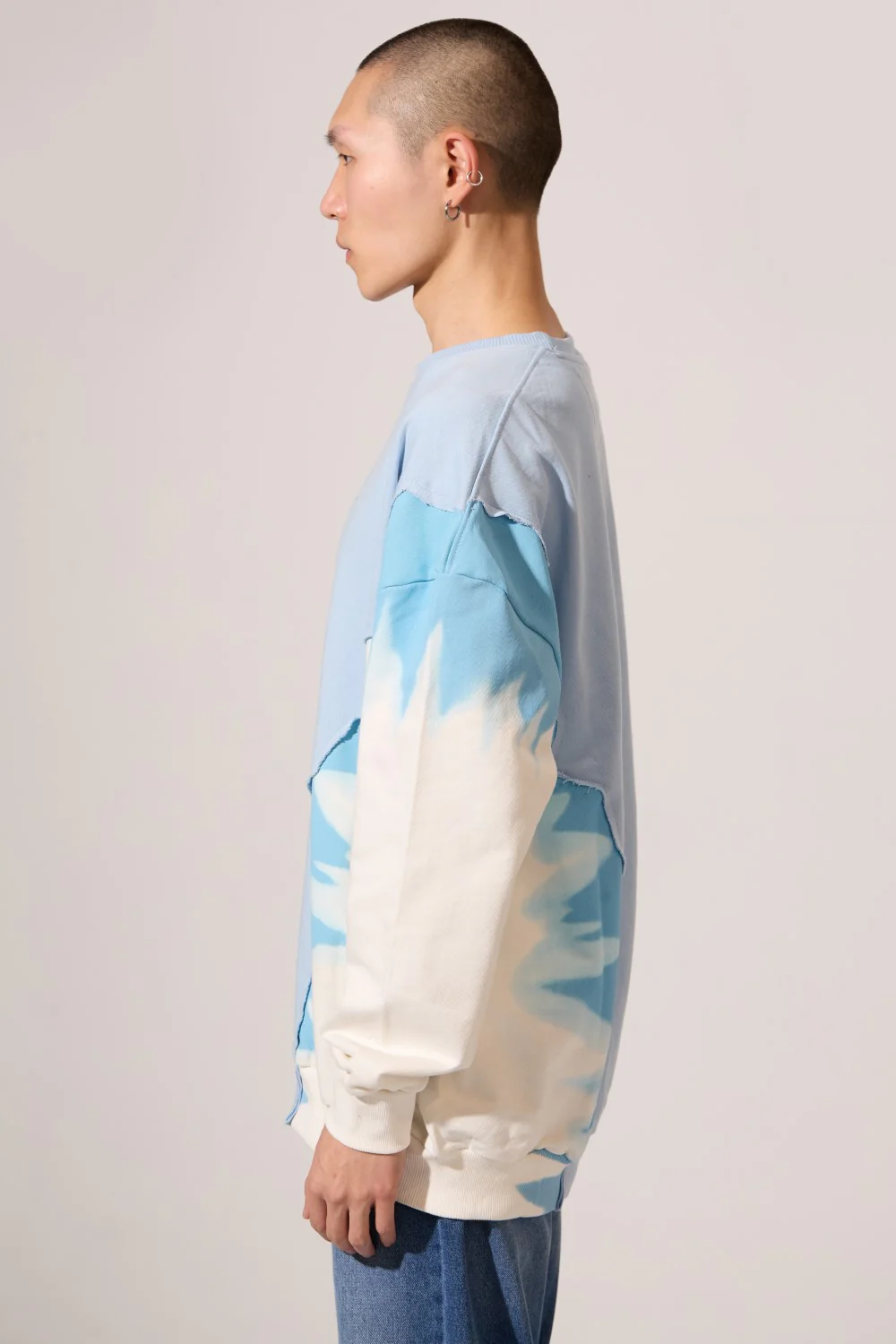 Men's Round Neck Sweatshirt Modern Design Long Sleeve Melton Oversize - Image 11