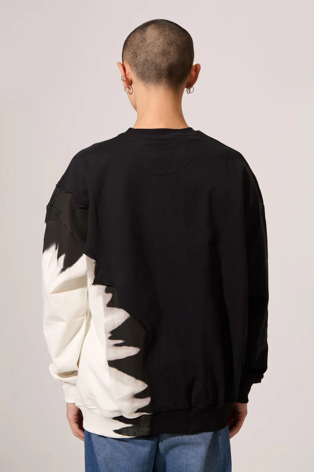 Men's Round Neck Sweatshirt Modern Design Long Sleeve Melton Oversize - Image 6