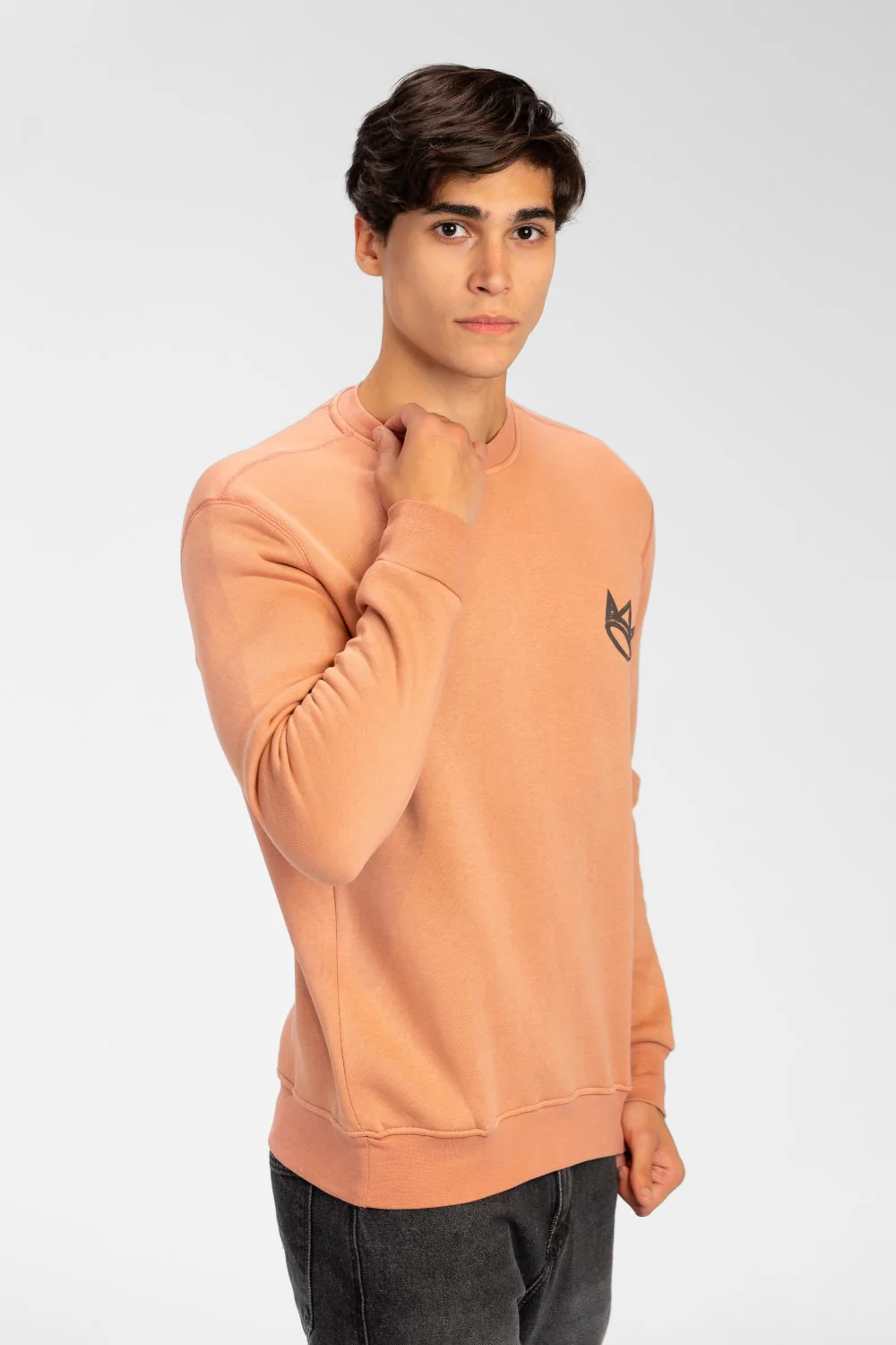 Men's Round Neck Sweatshirt With A Crown Print On The Front - Image 7