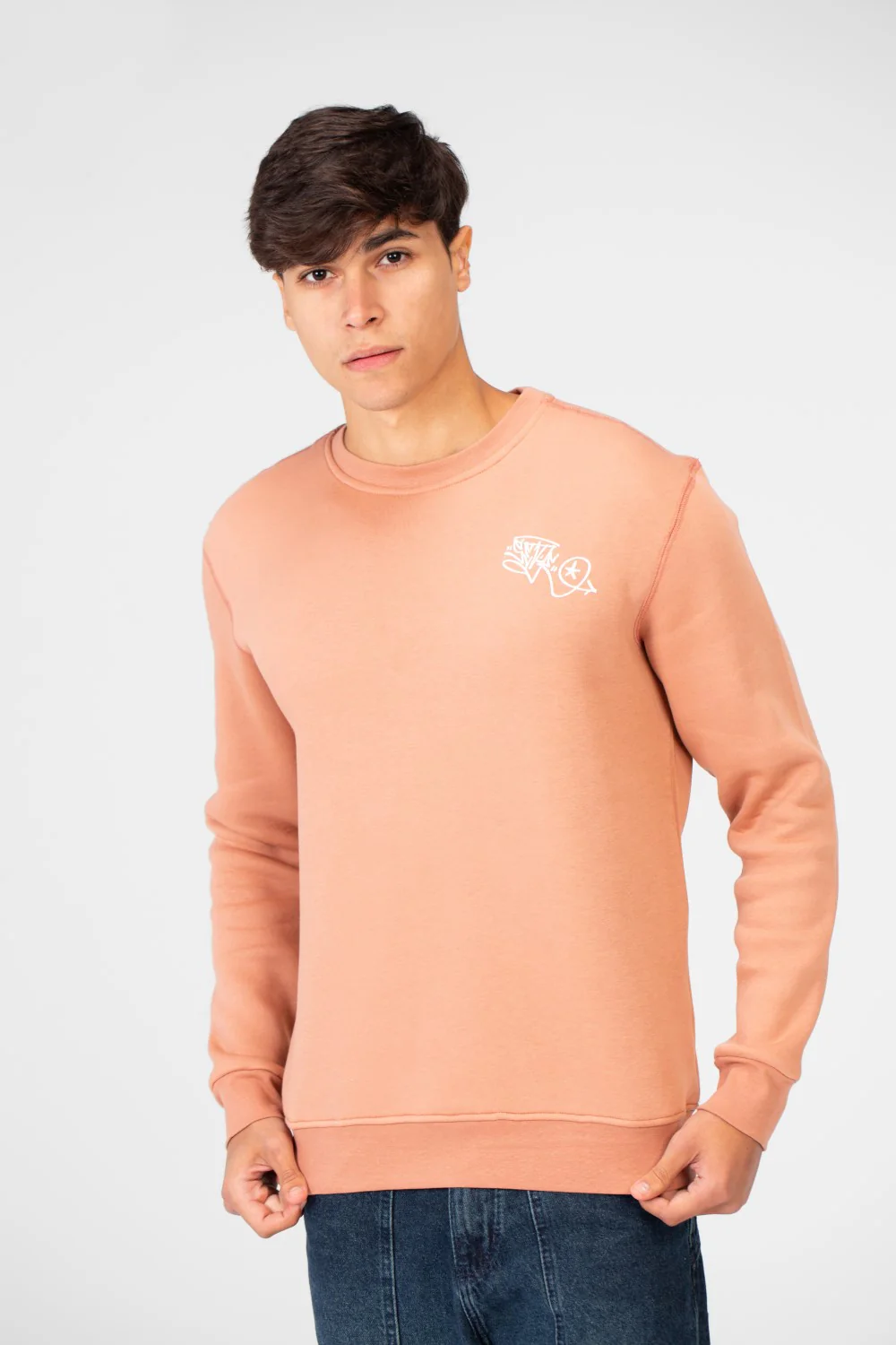 Men's Round Neck Sweatshirt With A Graphic Print On The Back - Image 5
