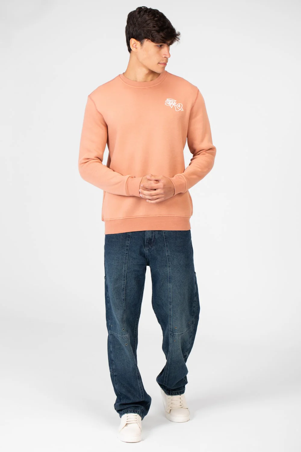 Men's Round Neck Sweatshirt With A Graphic Print On The Back - Image 8