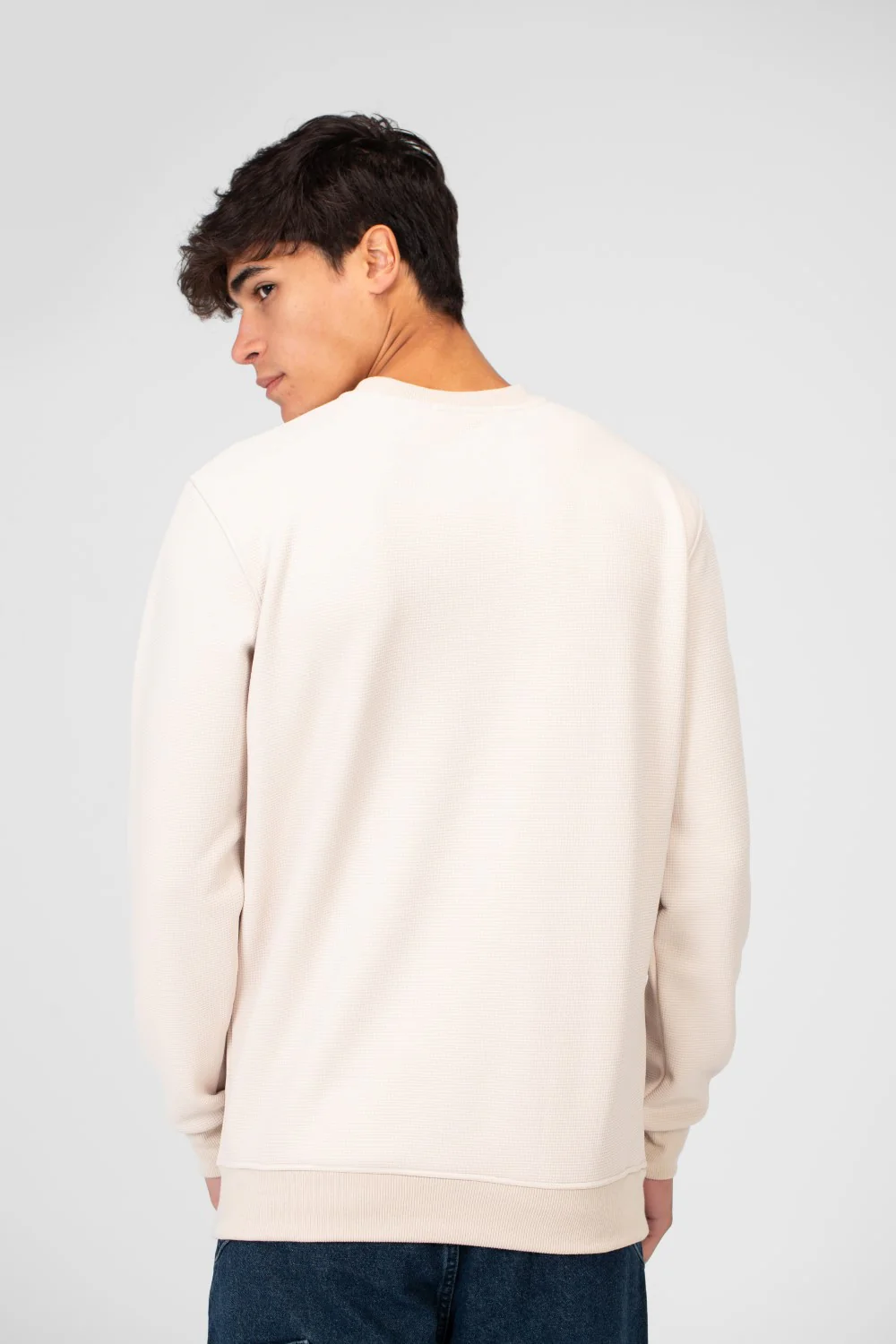 Men's Round Neck Sweatshirt With A Print On The Front - Image 2