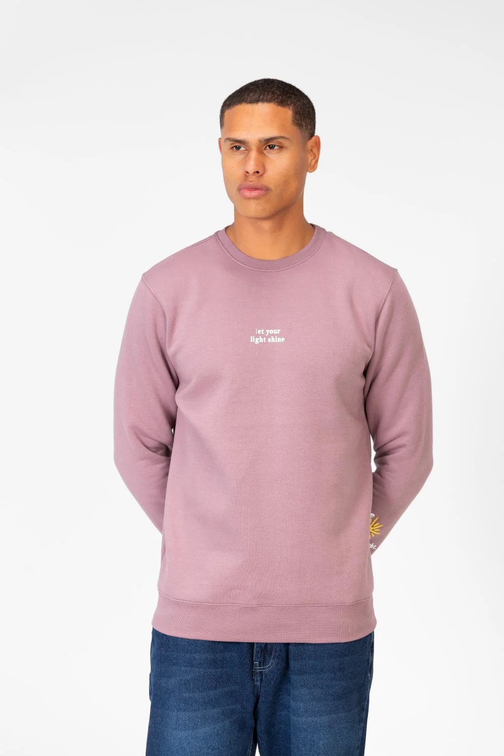Men's Round Neck Sweatshirt With Text Print - Image 5