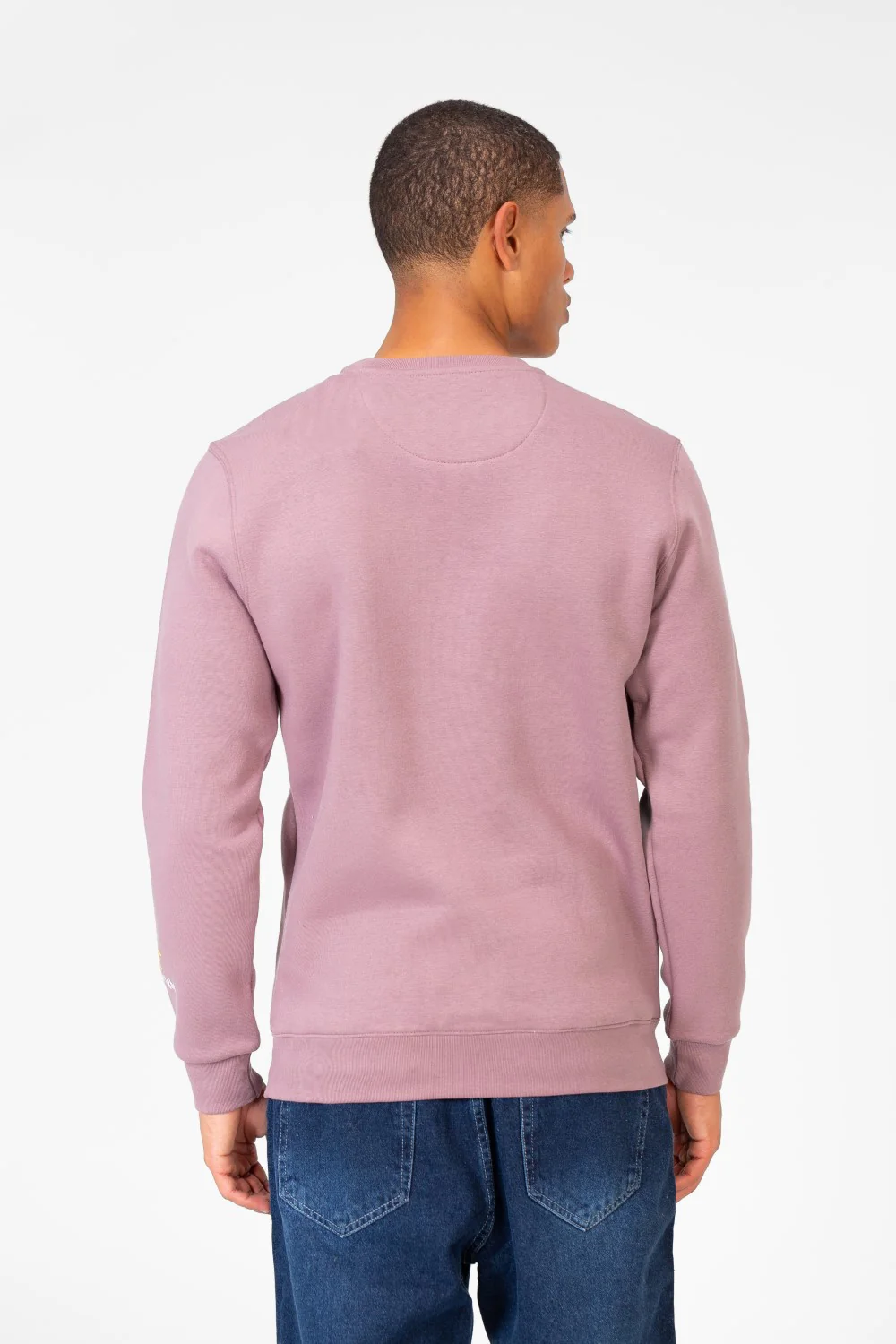 Men's Round Neck Sweatshirt With Text Print - Image 6