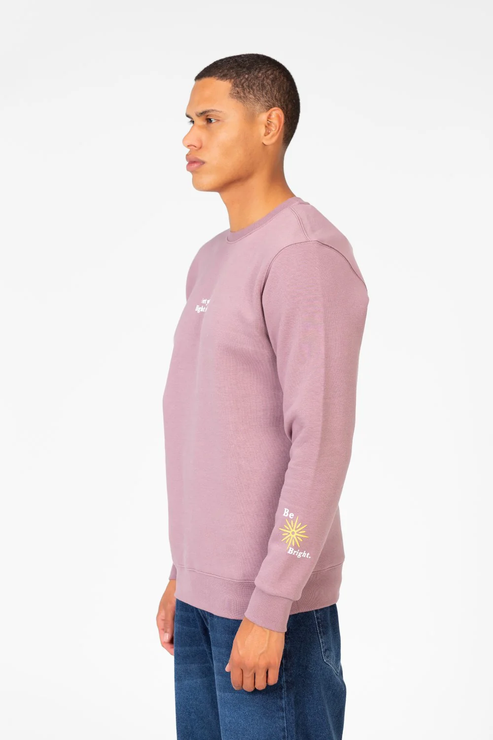 Men's Round Neck Sweatshirt With Text Print - Image 7