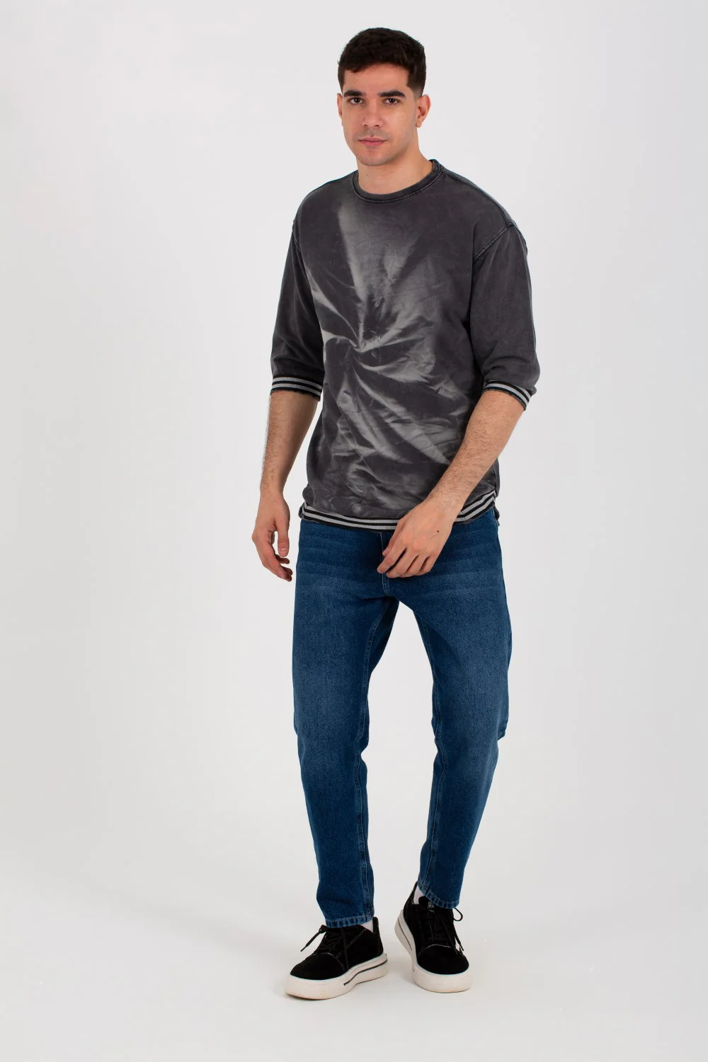 Mens Round Neck T-shirt Made Of Summer Milton Material With A Unique Cut - Image 3