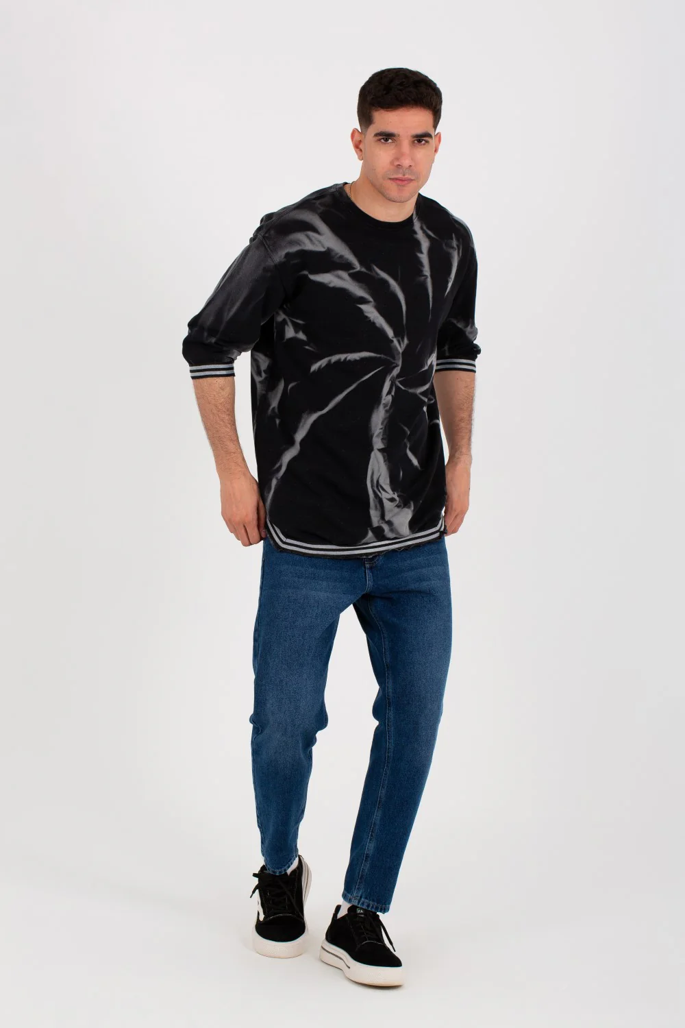 Mens Round Neck T-shirt Made Of Summer Milton Material With A Unique Cut - Image 4