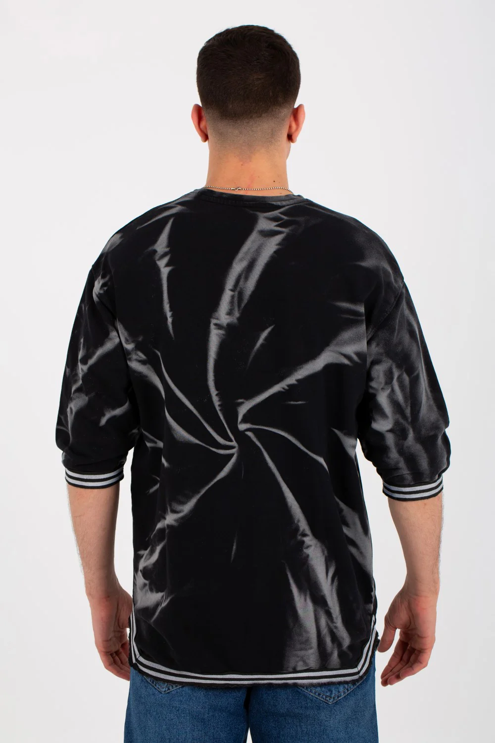 Mens Round Neck T-shirt Made Of Summer Milton Material With A Unique Cut - Image 5