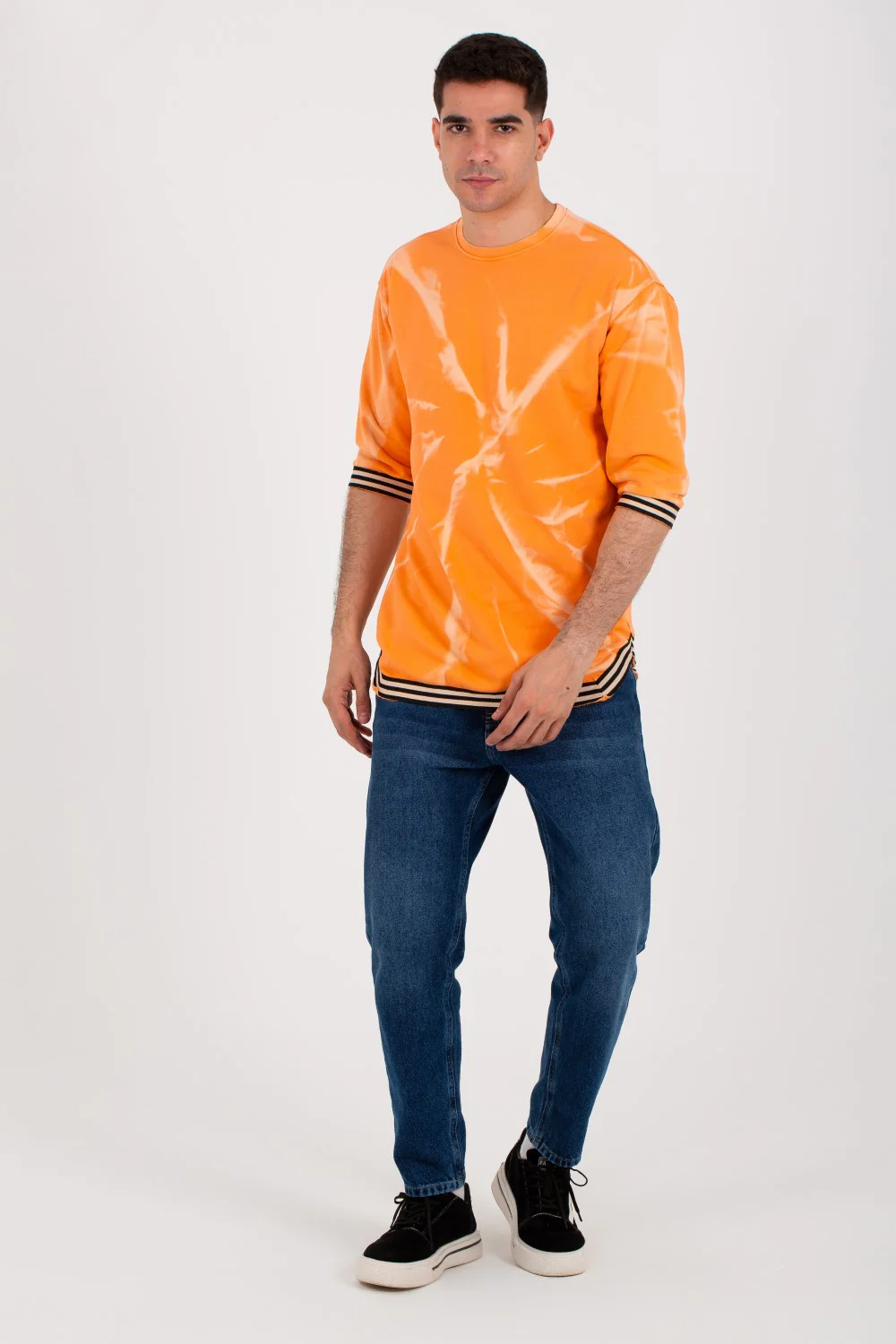 Mens Round Neck T-shirt Made Of Summer Milton Material With A Unique Cut - Image 7