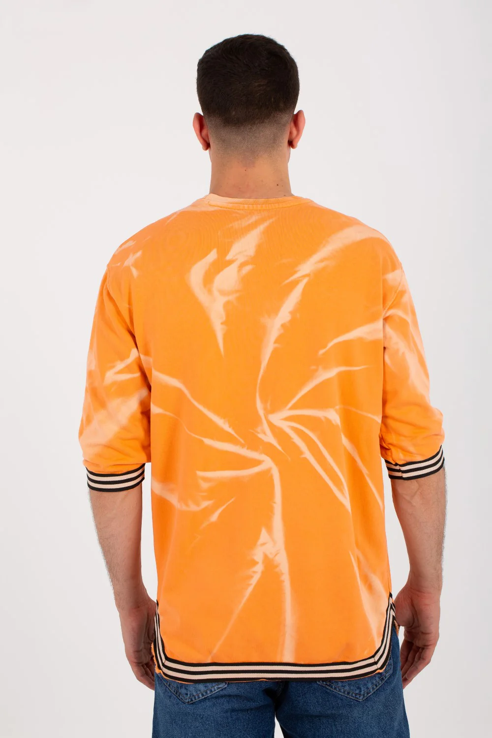 Mens Round Neck T-shirt Made Of Summer Milton Material With A Unique Cut - Image 8