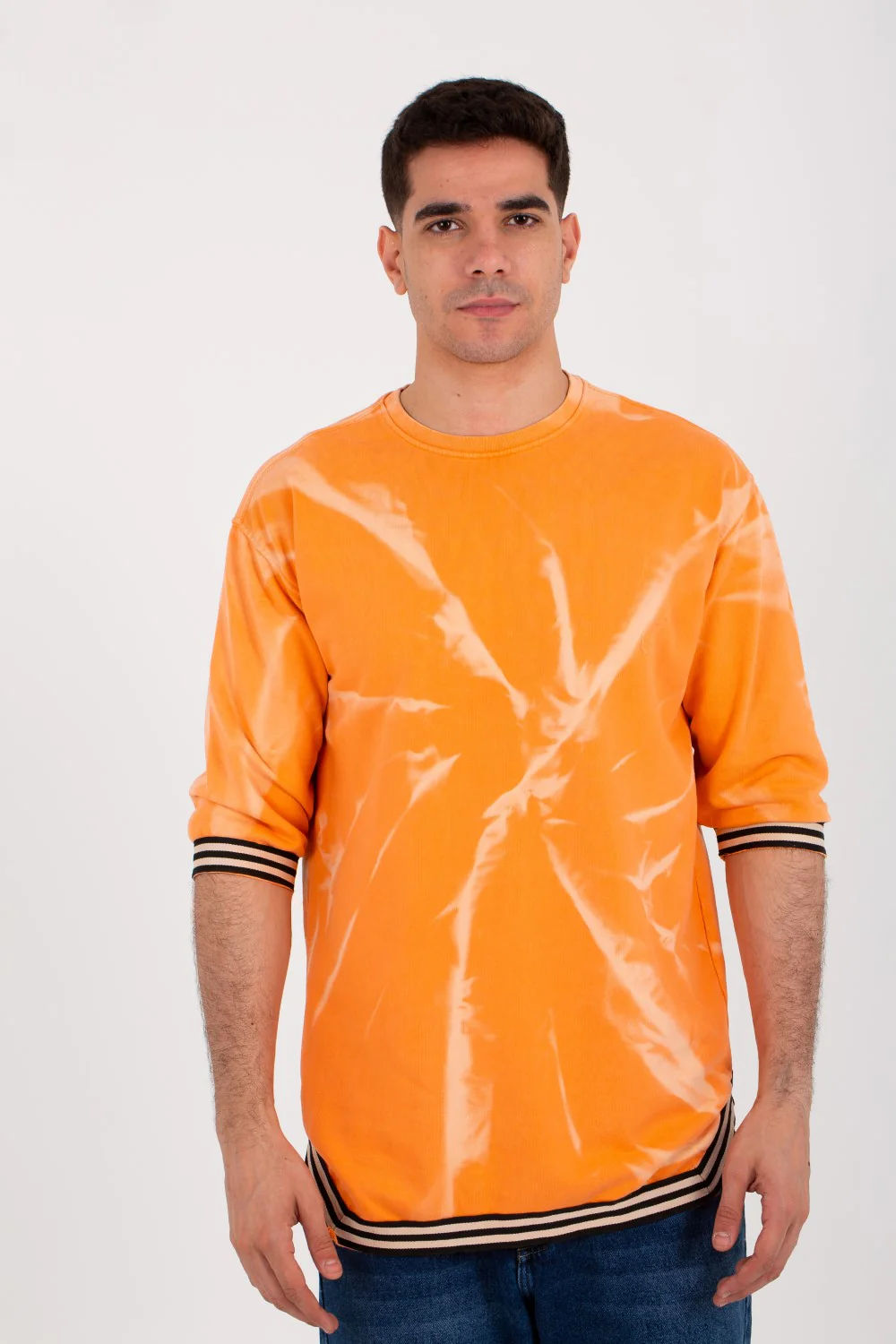 Mens Round Neck T-shirt Made Of Summer Milton Material With A Unique Cut - Image 9