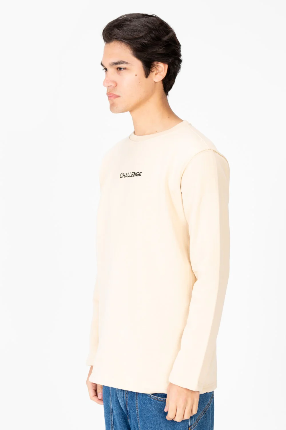 Men's Round Neck Text Print Sweatshirt - Image 3