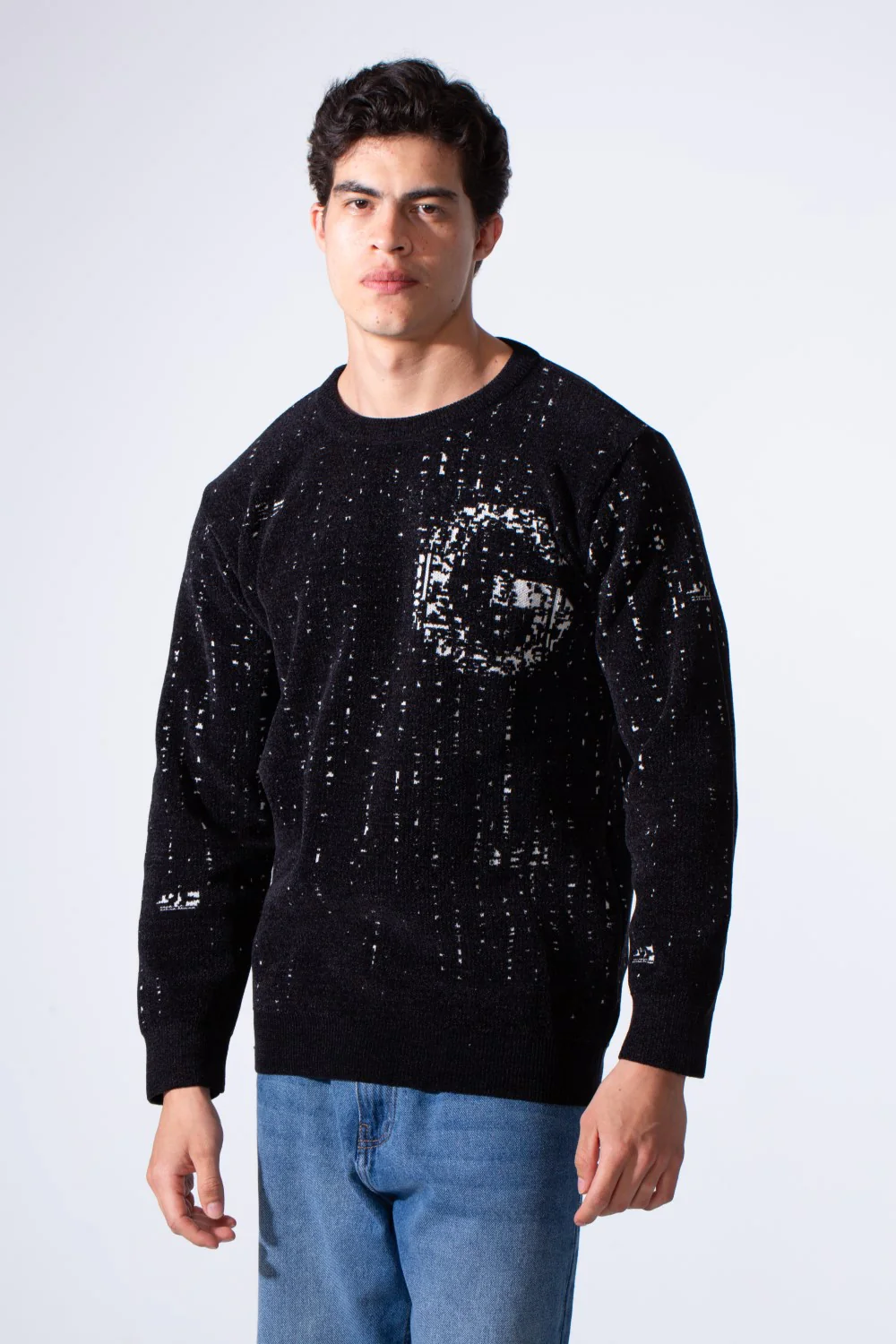 Men's Round Neckline Slim Fit Printed Jakar Modern Casual Pullover Sweater - Image 5