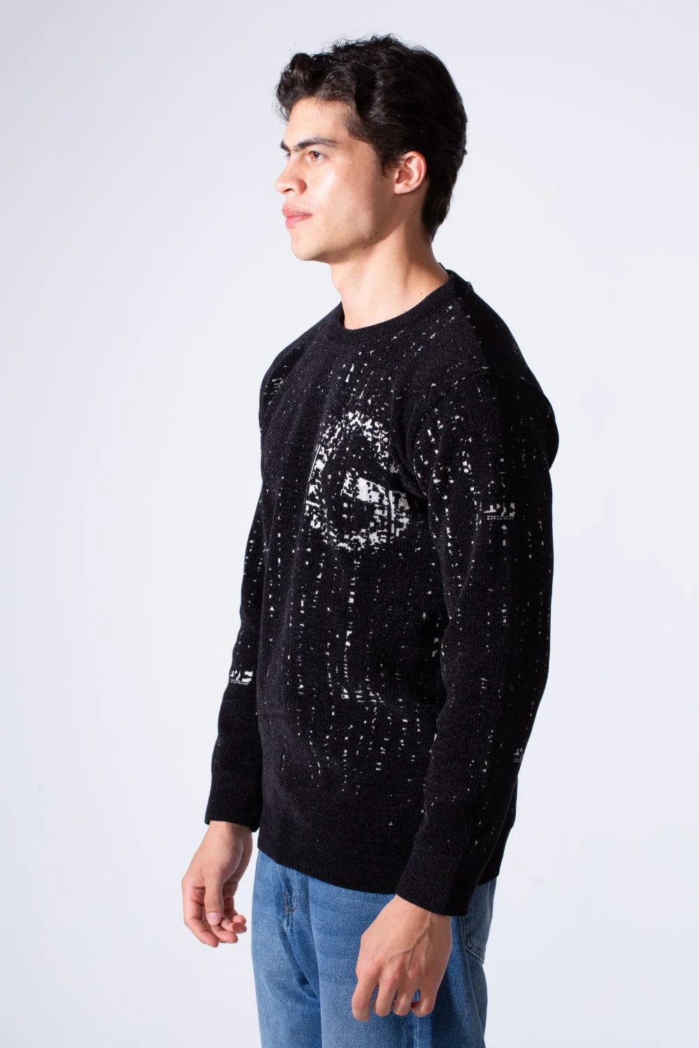 Men's Round Neckline Slim Fit Printed Jakar Modern Casual Pullover Sweater - Image 8