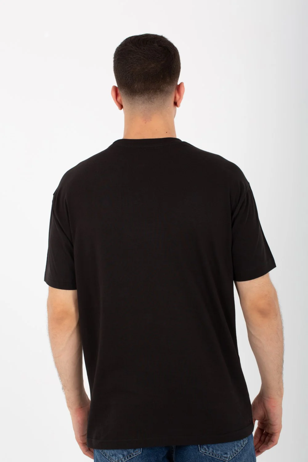 Men's Round Over Size T-Shirt With Short Sleeves And Summer Melton Material - Image 5