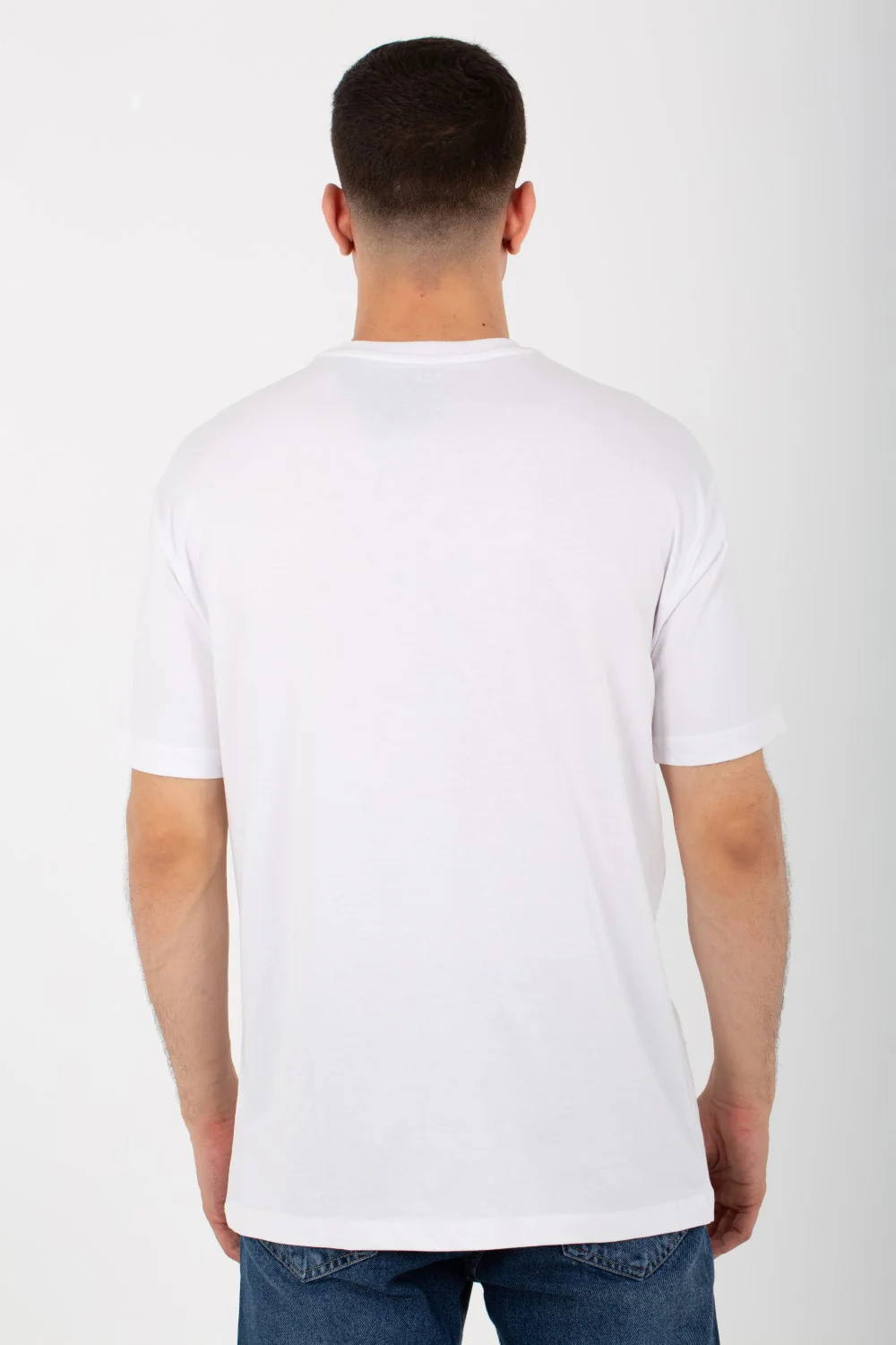 Men's Round Over Size T-Shirt With Short Sleeves And Summer Melton Material - Image 8