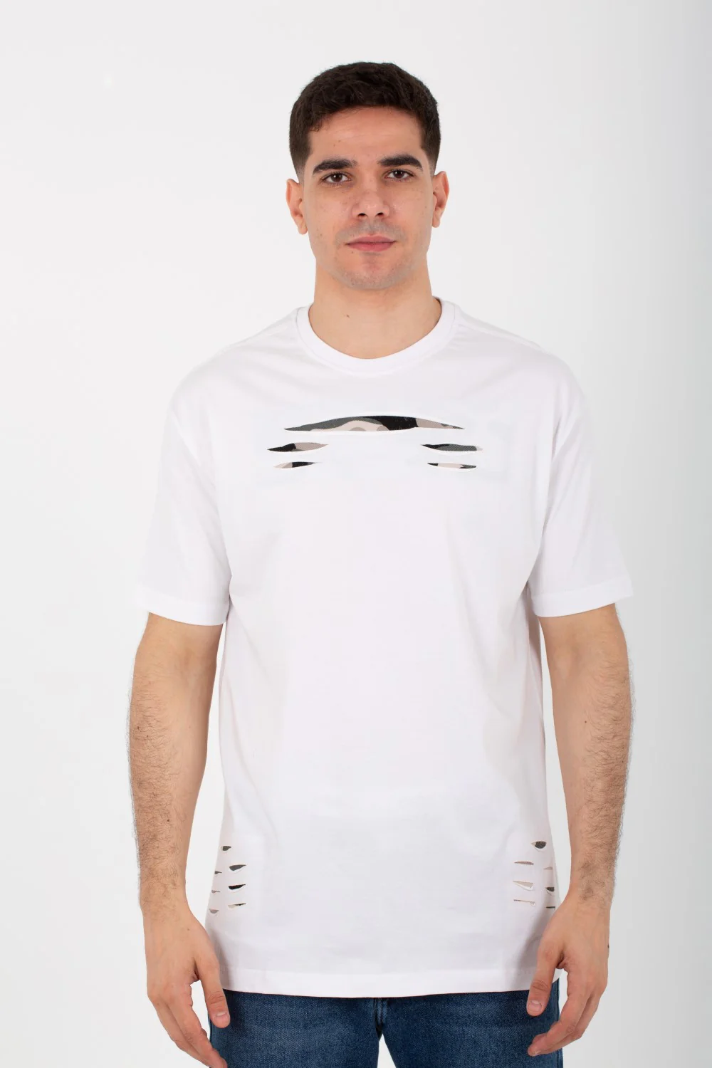 Men's Round Over Size T-Shirt With Short Sleeves And Summer Melton Material - Image 9