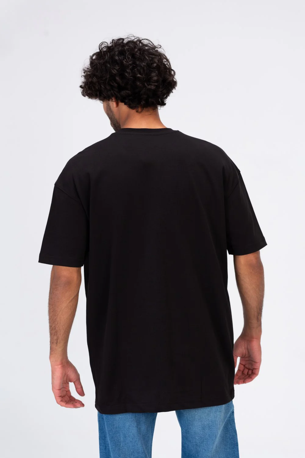 Mens Round Short Sleeve T-shirt With A Print On The Front - Image 5