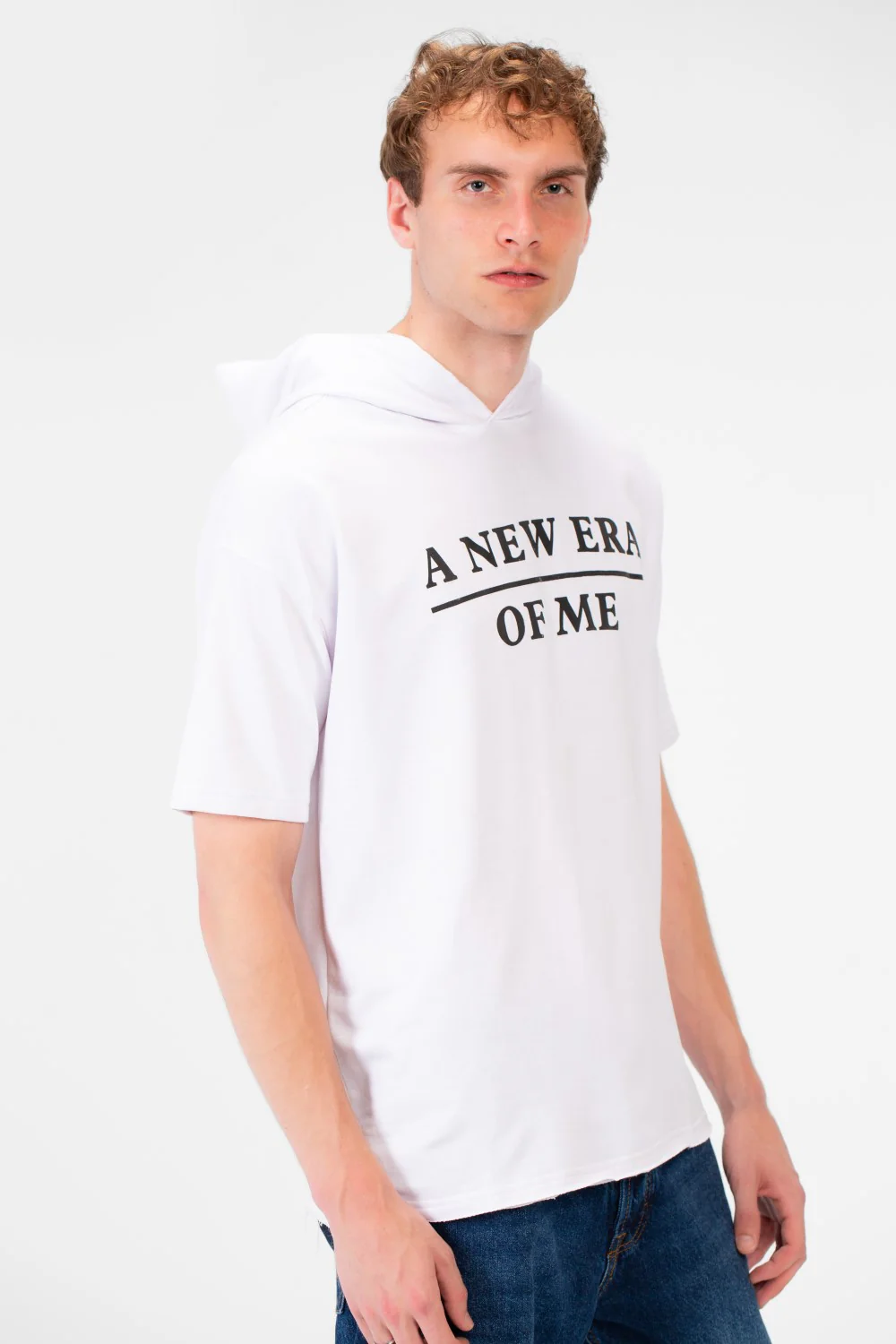 Men's Round Short Sleeves Regular Fit Summer Melton Hood T-shirt - Image 11