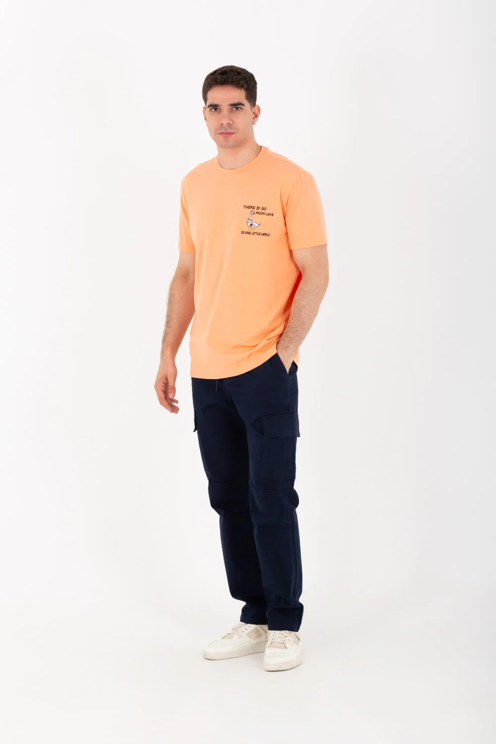 Mens Round Slim Fit Printed T-shirt With Single Lycra Material - Image 6