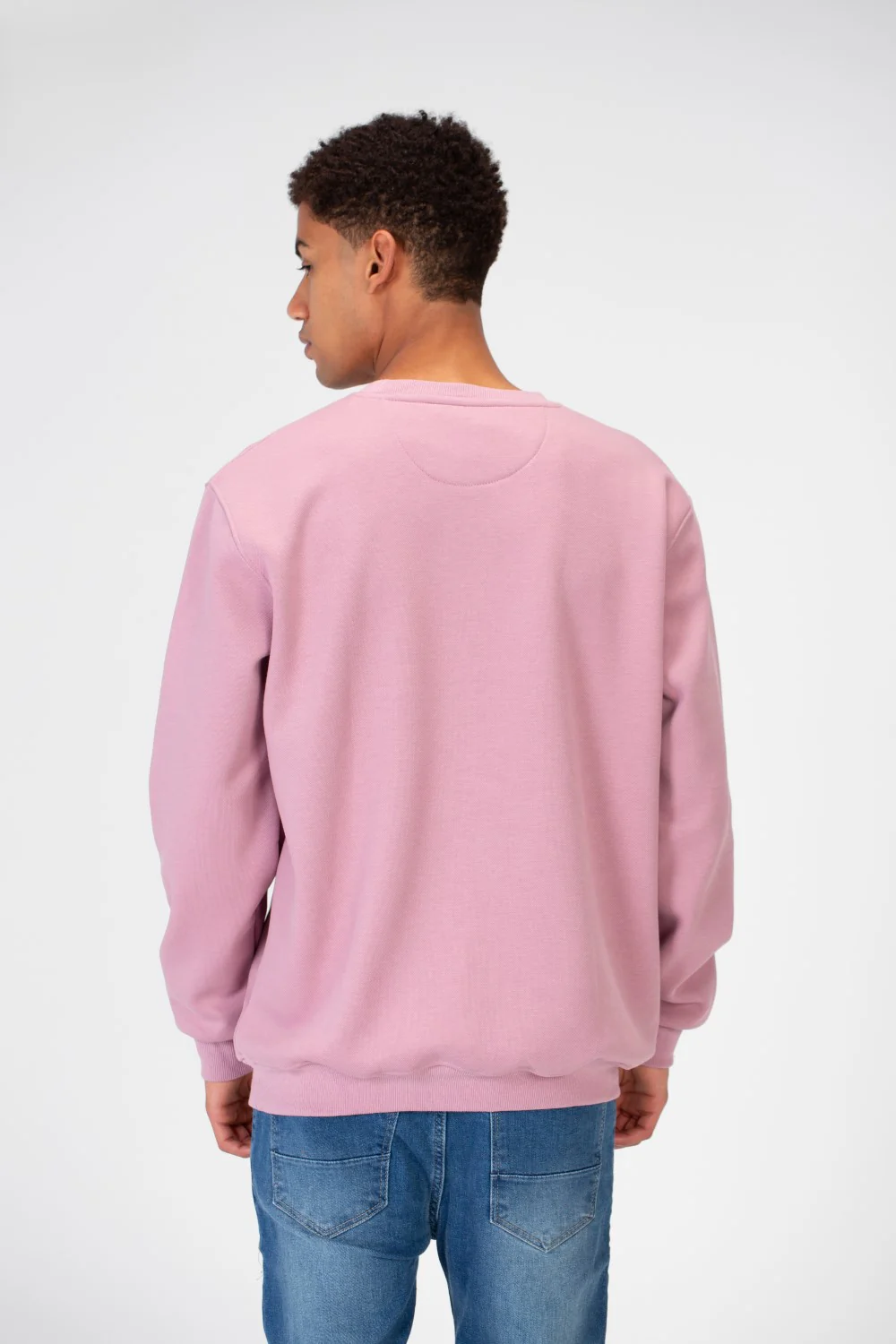 Men's Round Sweatshirt With Long Sleeves And Front Print - Image 2