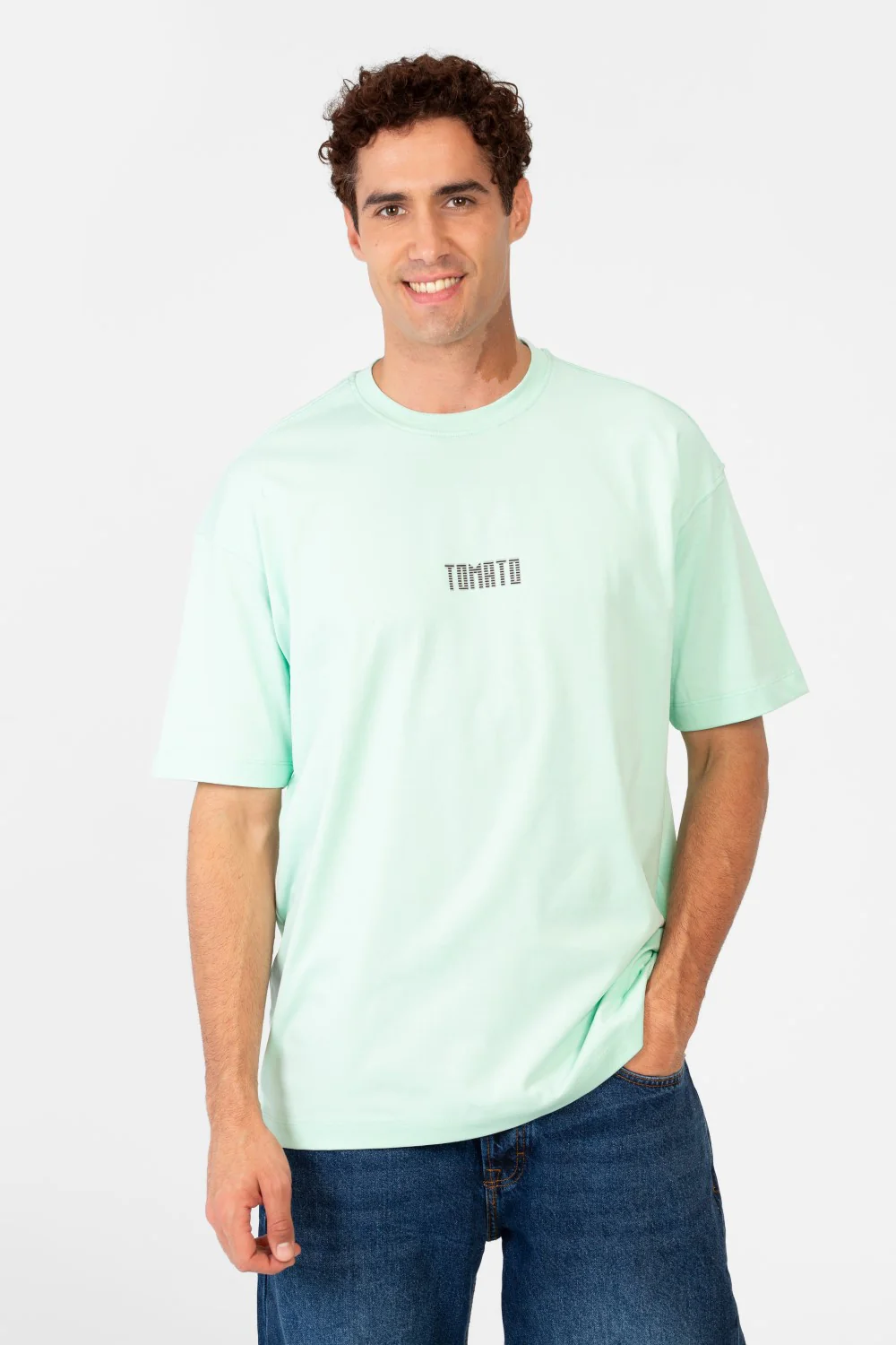 Men's Round Tomato Print Regular Fit T-Shirt - Image 13