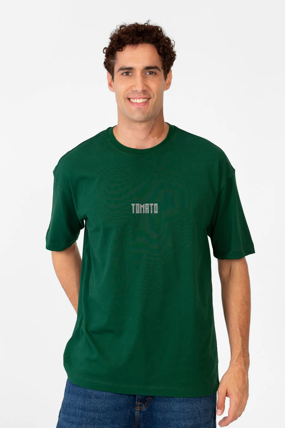 Men's Round Tomato Print Regular Fit T-Shirt - Image 5