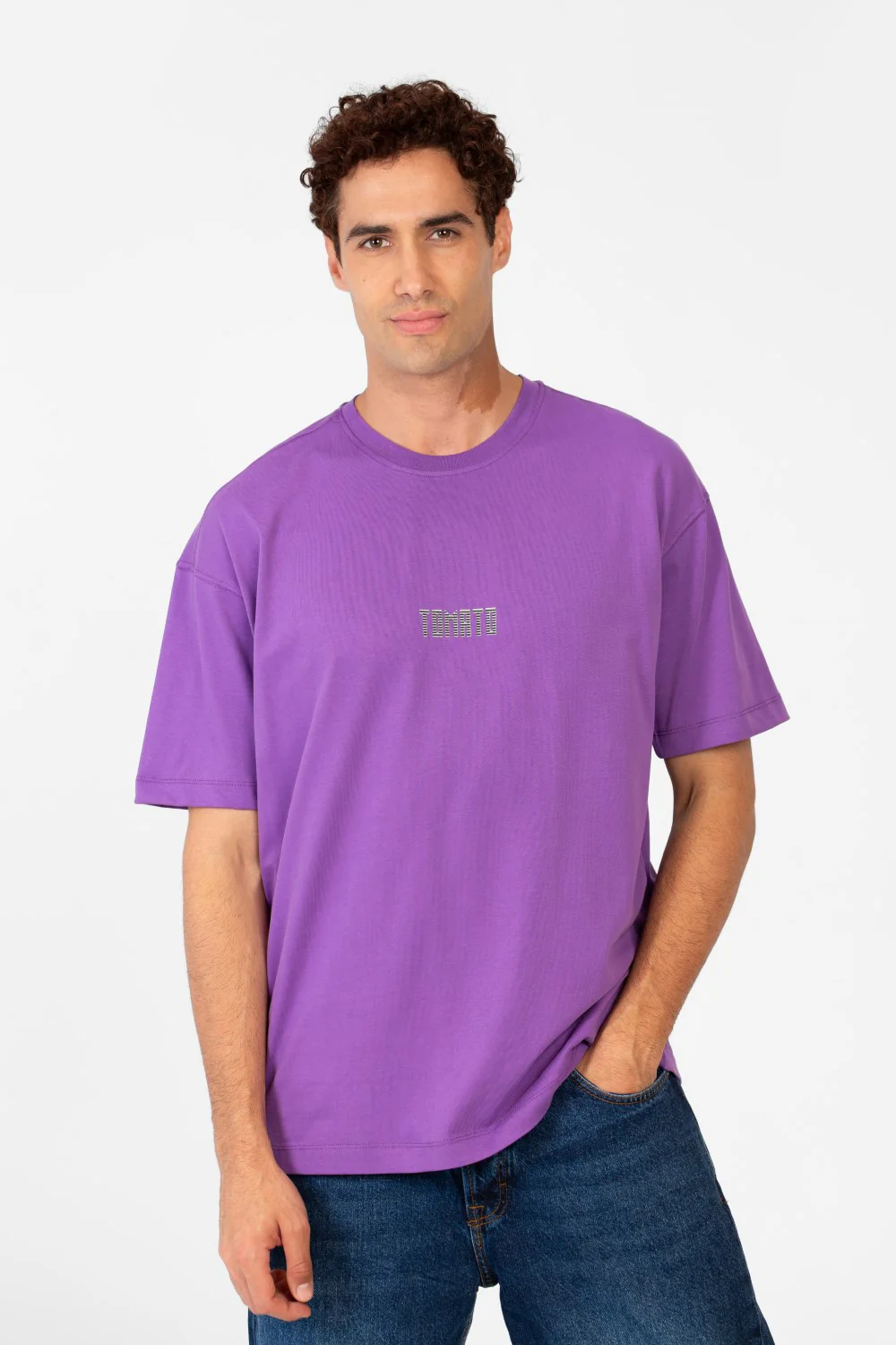 Men's Round Tomato Print Regular Fit T-Shirt - Image 9
