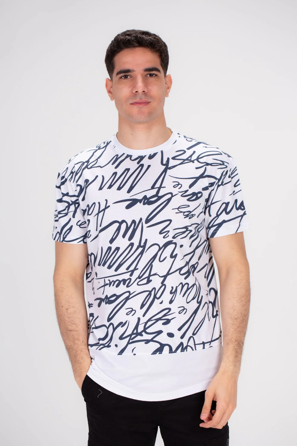 Men's Rounded Neck Full Cover Printed Made Of Comfort Cotton Regular Fit T-shirt Stay Cool & Fashionable With Tomato - Image 9
