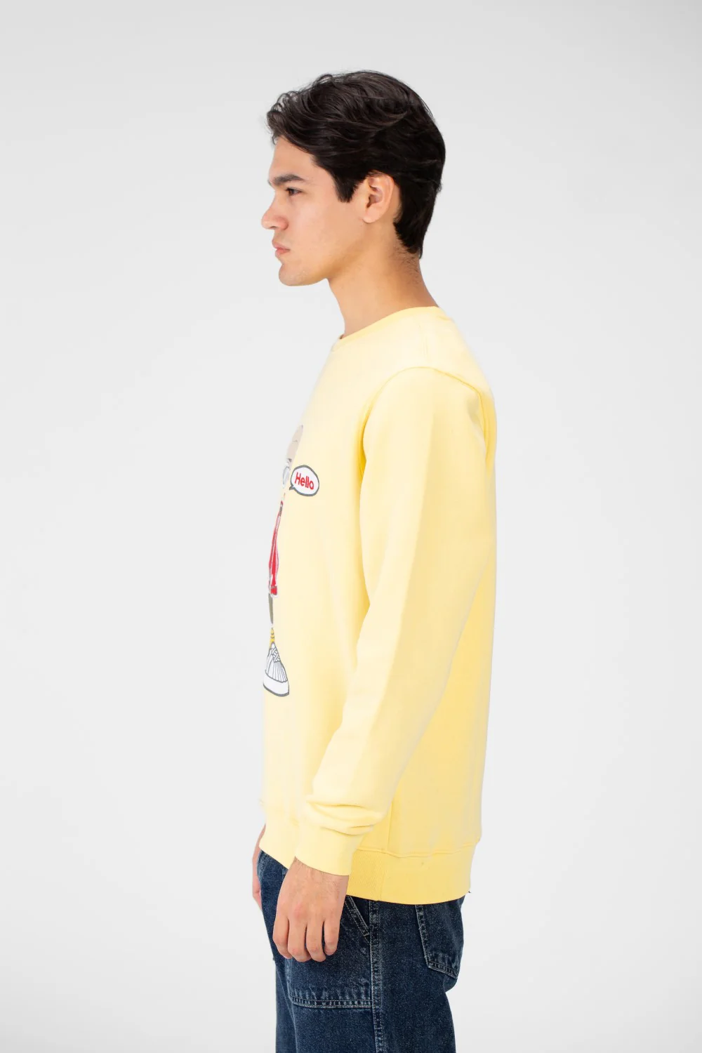 Men's Rounded Neck Sweatshirt With Front Print - Image 11