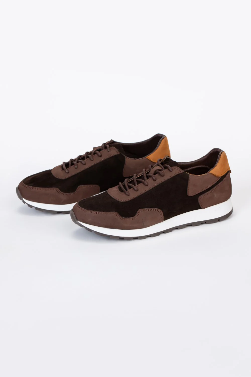 Mens Shoes Two Tone Suede Lace Up Shoes - Image 5