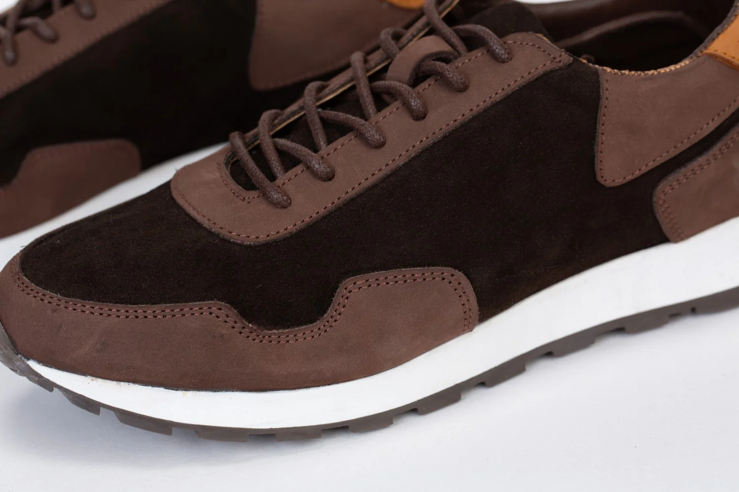 Mens Shoes Two Tone Suede Lace Up Shoes - Image 7