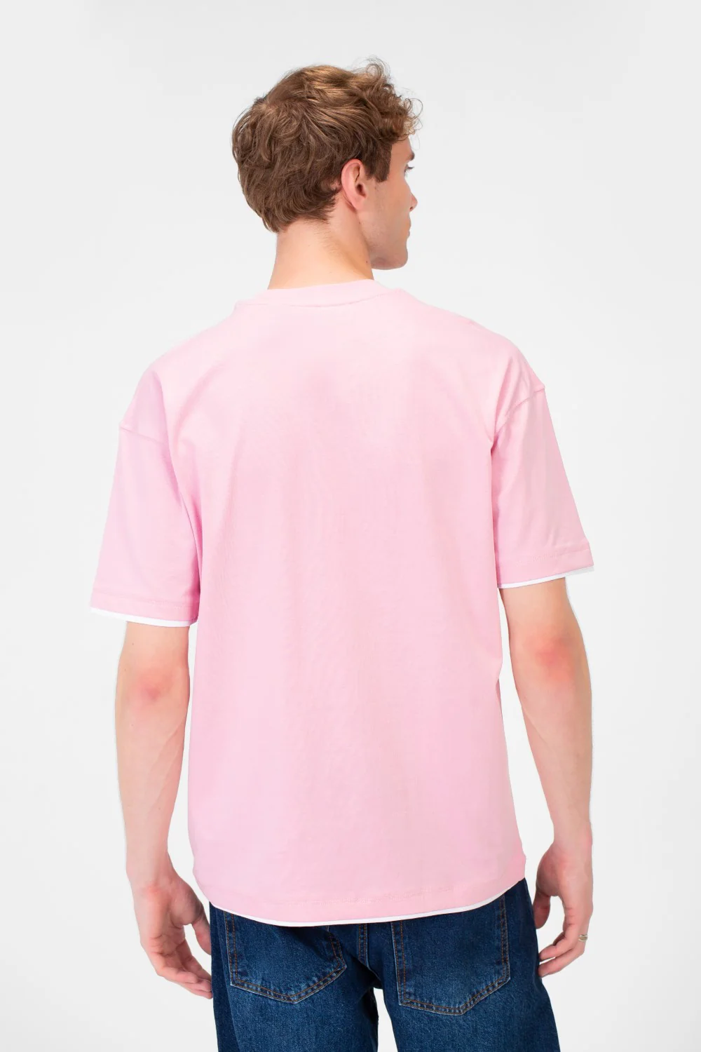 Men's Short-Sleeved Regular Fit T-shirt With Front Text Print And Round Neck - Image 18