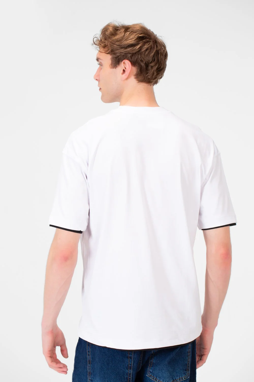 Men's Short-Sleeved Regular Fit T-shirt With Front Text Print And Round Neck - Image 22