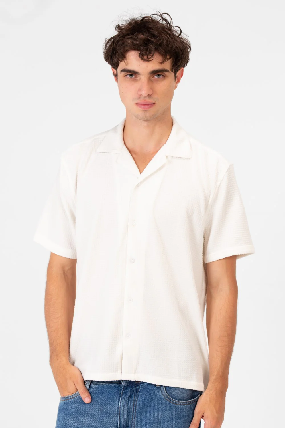 Men's Short Sleeved Slim Fit Shirt Modern Design With Breathable Material - Image 8