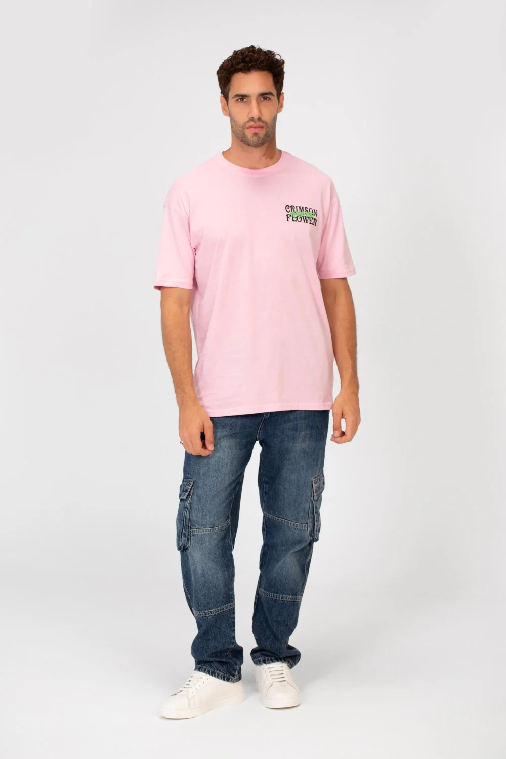 Men's Short Sleeves Regular Fit Round Neck Brasola Rose Print T-shirt - Image 8