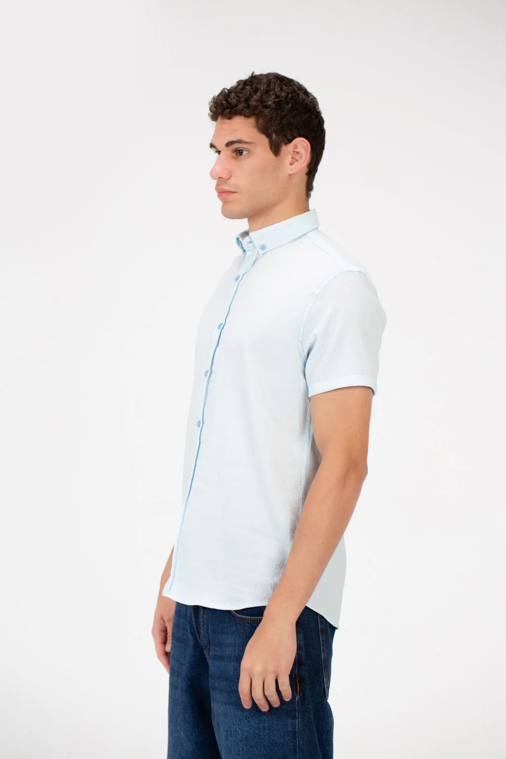 Men's Slim Fit Basic Half Sleeve Shirt - Image 11